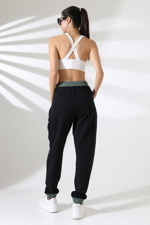 Unisex Siyah Jogger Sokak Stili Eşofman Altı | MS 1310